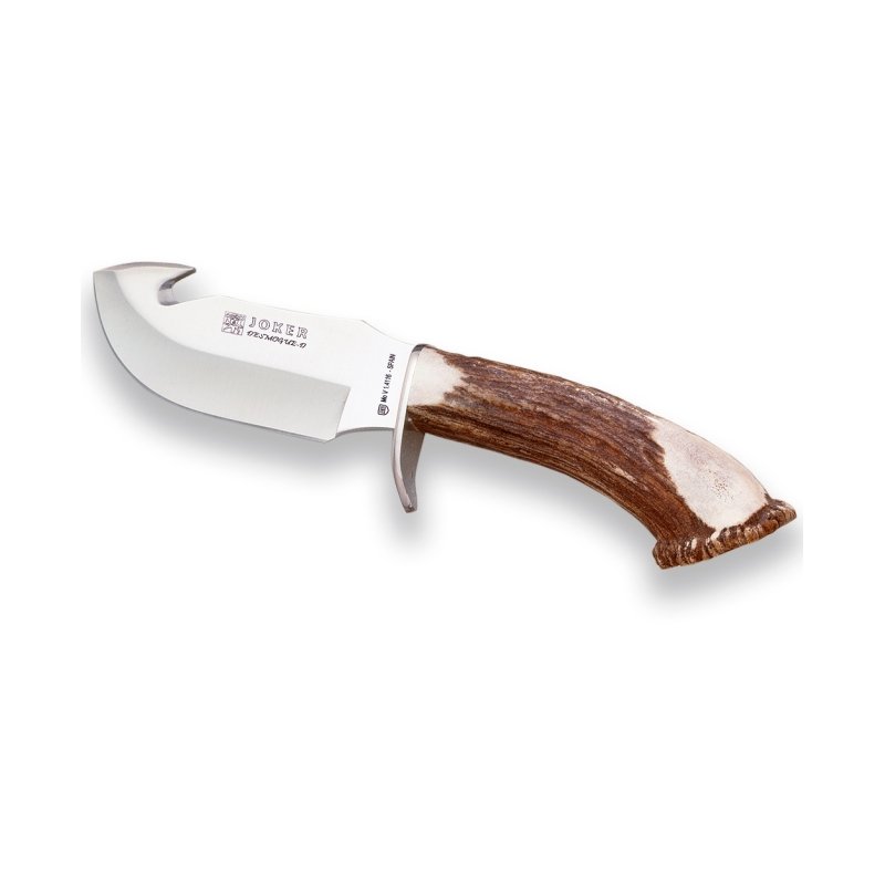 Cuchillo desollador Joker desmogue puño de ciervo