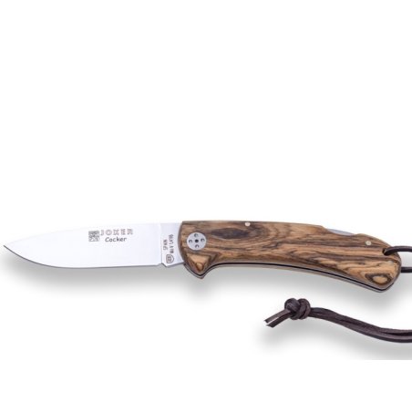 Navaja Joker Cocker cachas en madera de bocote