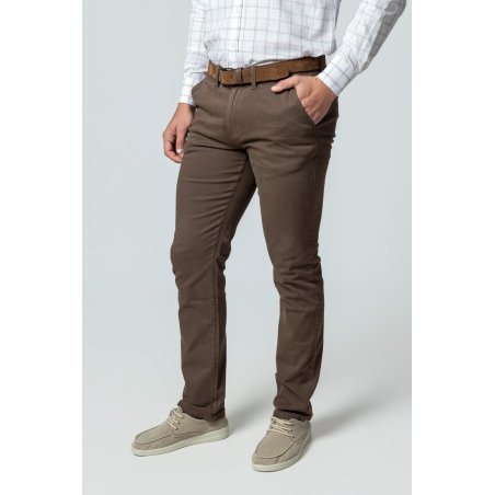 Pantalón British Cotton chino moca