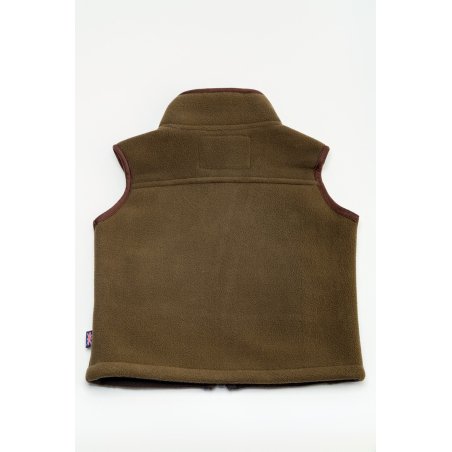Chaleco British Cotton polar camel olive infantil