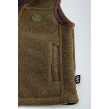 Chaleco British Cotton polar camel olive infantil