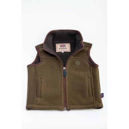 Chaleco British Cotton polar camel olive infantil
