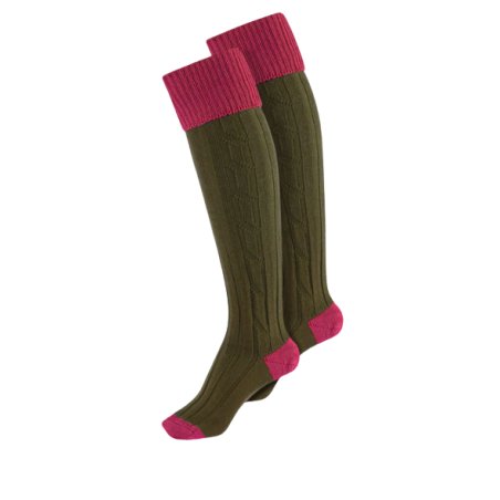 Calcetines Alan Paine pink/olive mujer