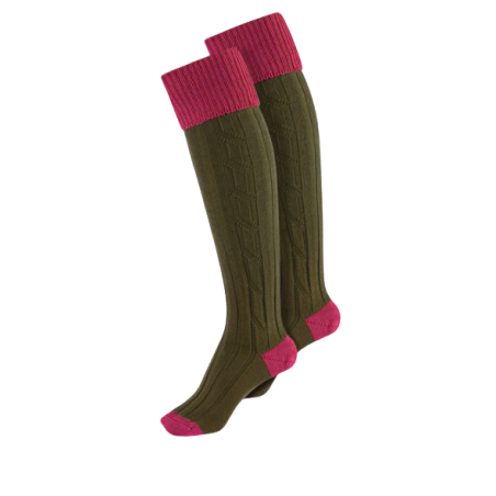 Calcetines Alan Paine pink/olive mujer
