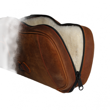FUNDA RIFLE CUERO ENGRASADO ACOLCHADA
