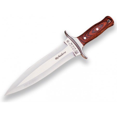 CUCHILLO REMATE JOKER REHALERO PUÑO MADERA ROJA