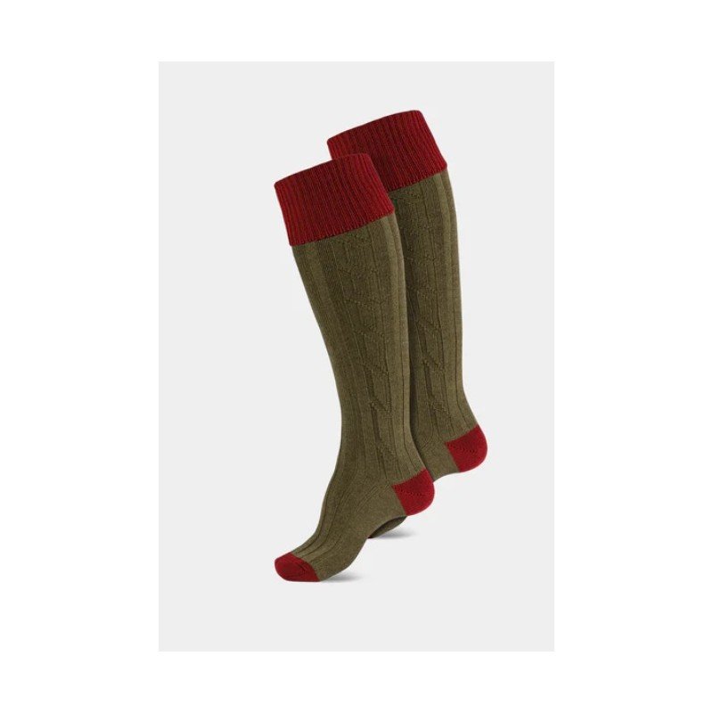 Calcetines Alan Paine rojo/olive