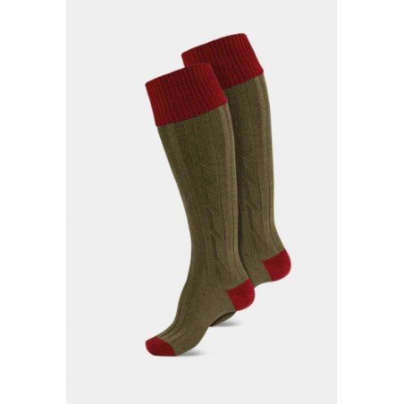Calcetines Alan Paine rojo/olive
