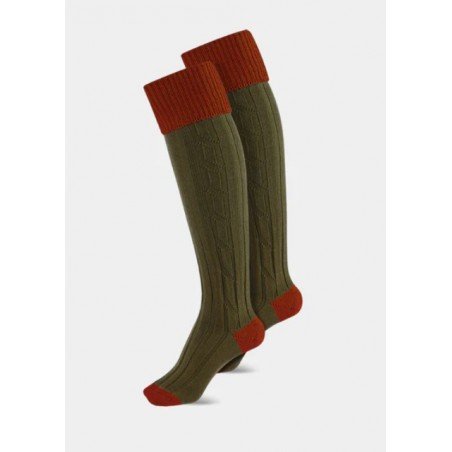 CALCETINES ALAN PAINE SAFFRON/OLIVE MUJER