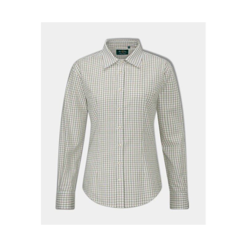 Camisa Alan Paine Bromford check olive mujer