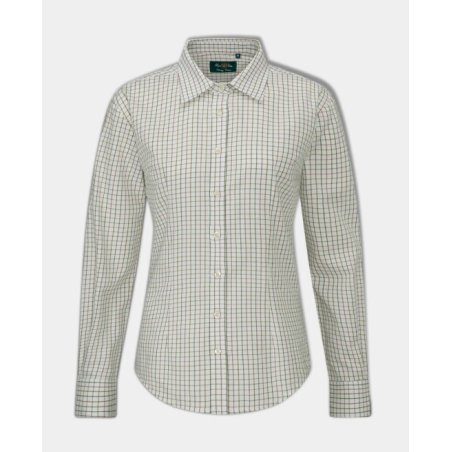 Camisa Alan Paine Bromford check olive mujer