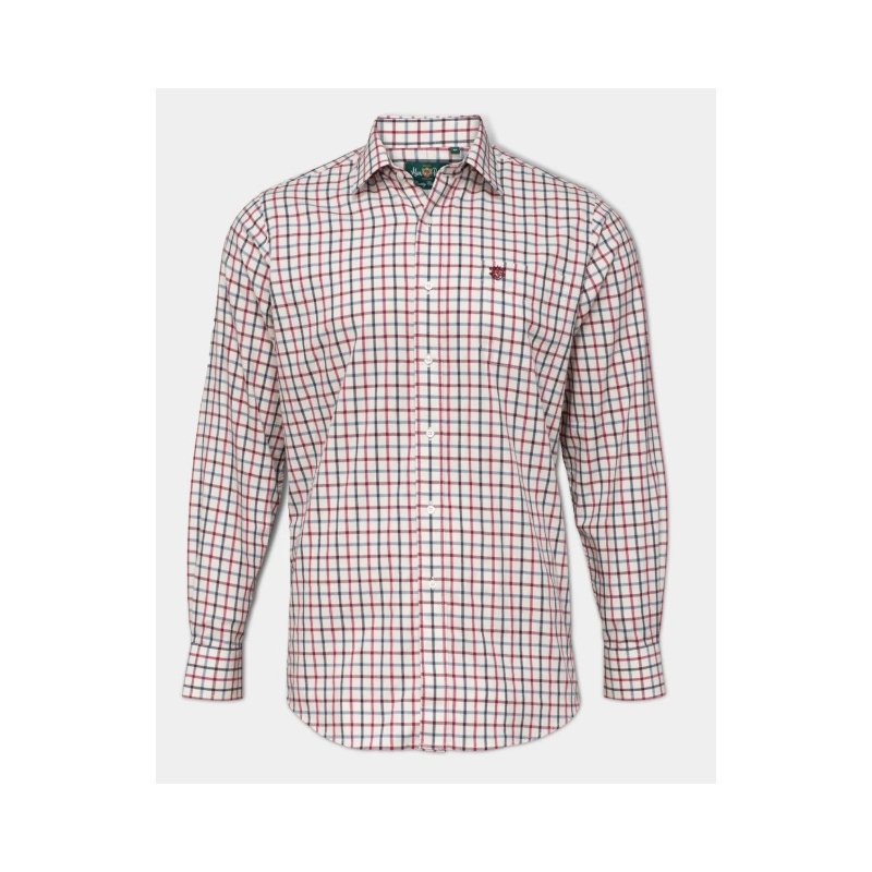 Camisa Alan Paine Ikley check wine