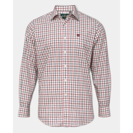 Camisa Alan Paine Ikley check wine